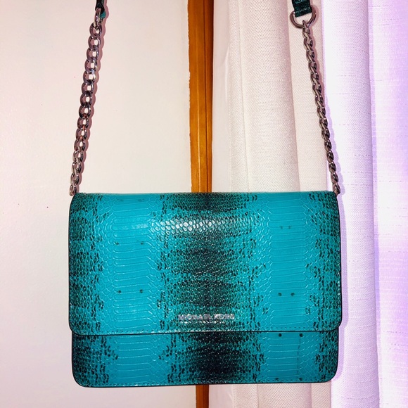 Michael Kors Handbags - Michael Kors Large Gusset Snakeskin Crossbody